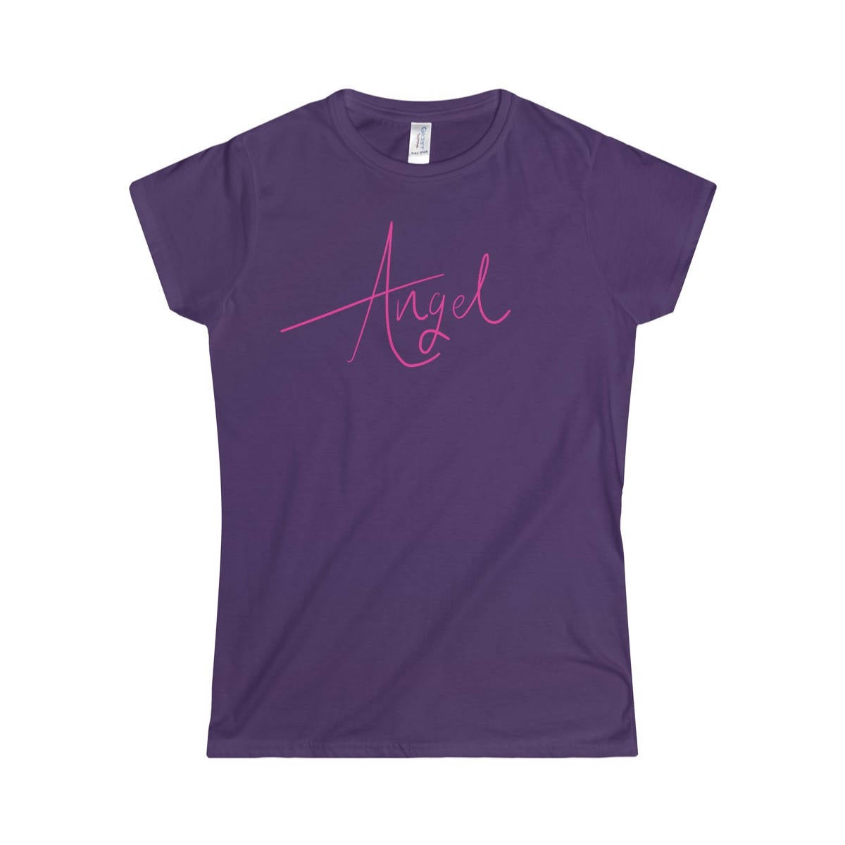 Angel Shirt Handwritten in Hot Pink Softstyle Women's TShirt