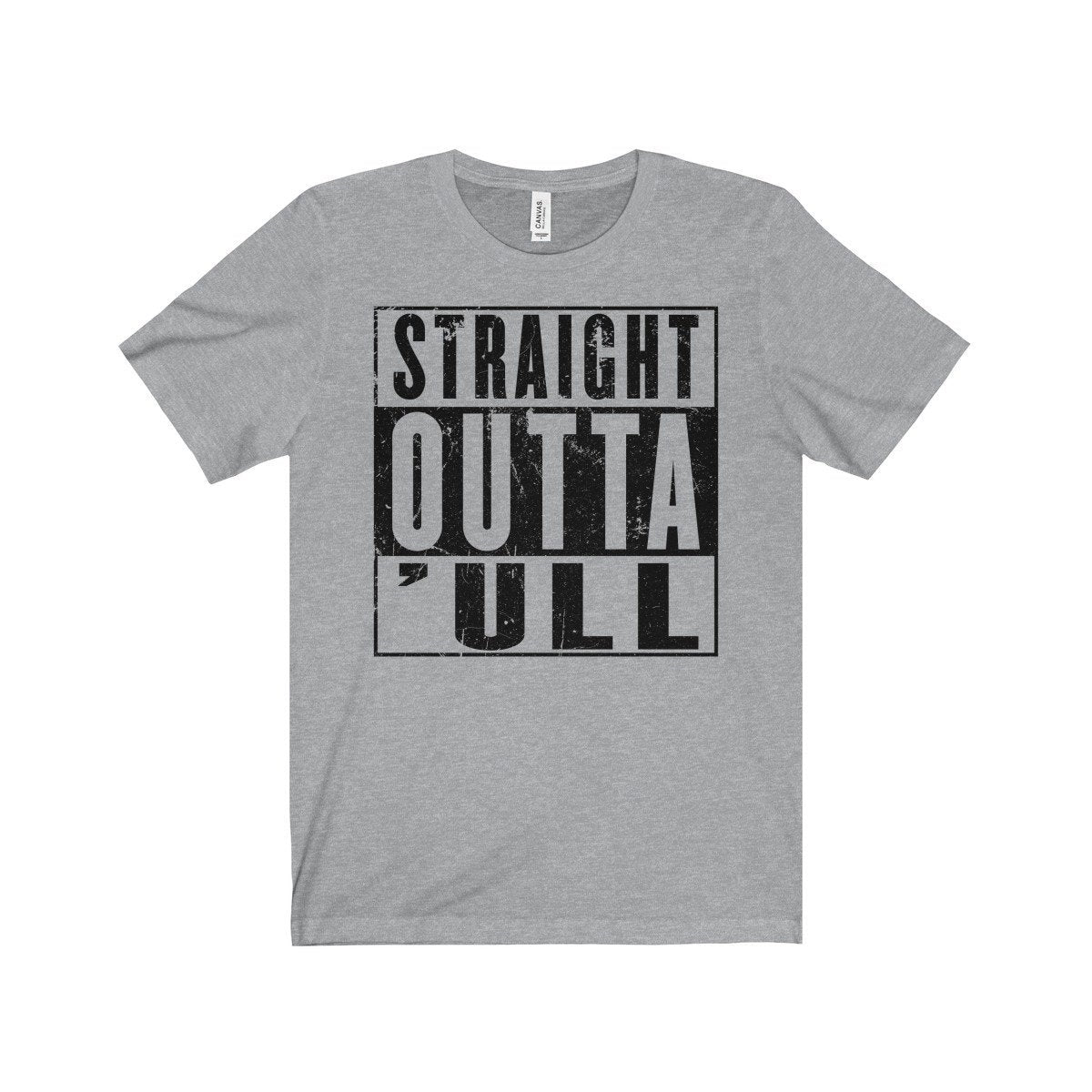 Straight Outta 'ull (Hull) Black Funny Compton NWA Style Unisex Jersey Short Sleeve Tee
