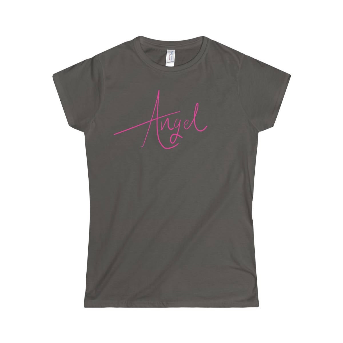Angel Shirt Handwritten in Hot Pink Softstyle Women's TShirt