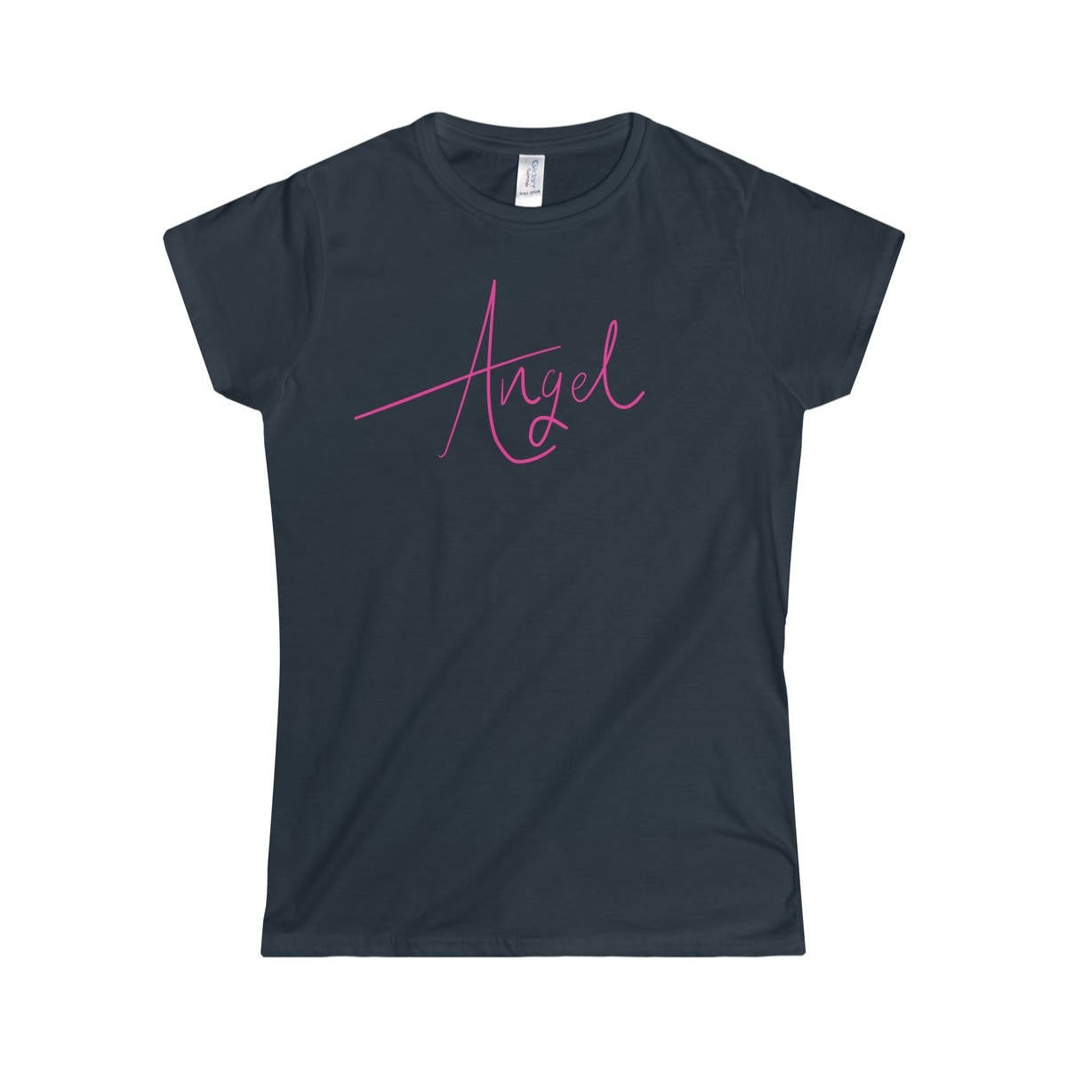 Angel Shirt Handwritten in Hot Pink Softstyle Women's TShirt