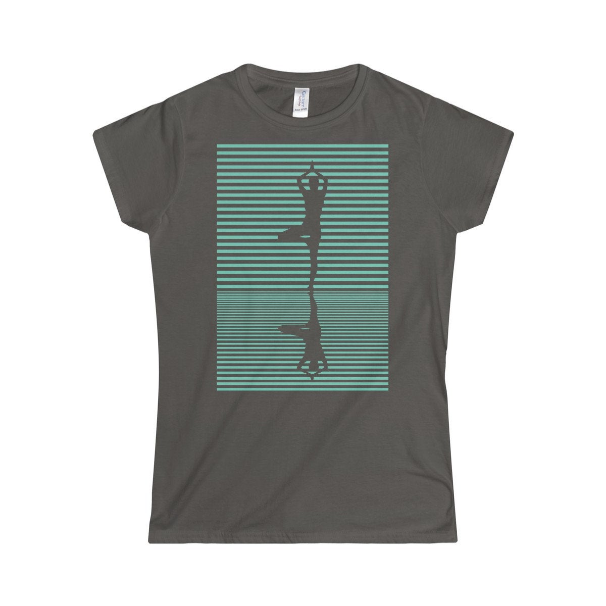 Yoga Tree Pose (Vrksasana Light Blue) Women's Softstyle TShirt