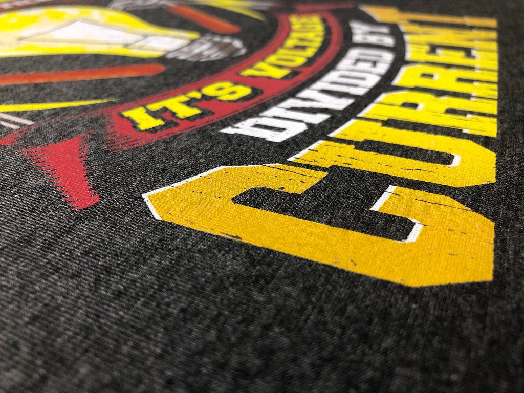 Funny Electrician T-Shirt, Electrical Engineer Gift Idea, Humorous Sparky Graphic Print Tee Shirt Top