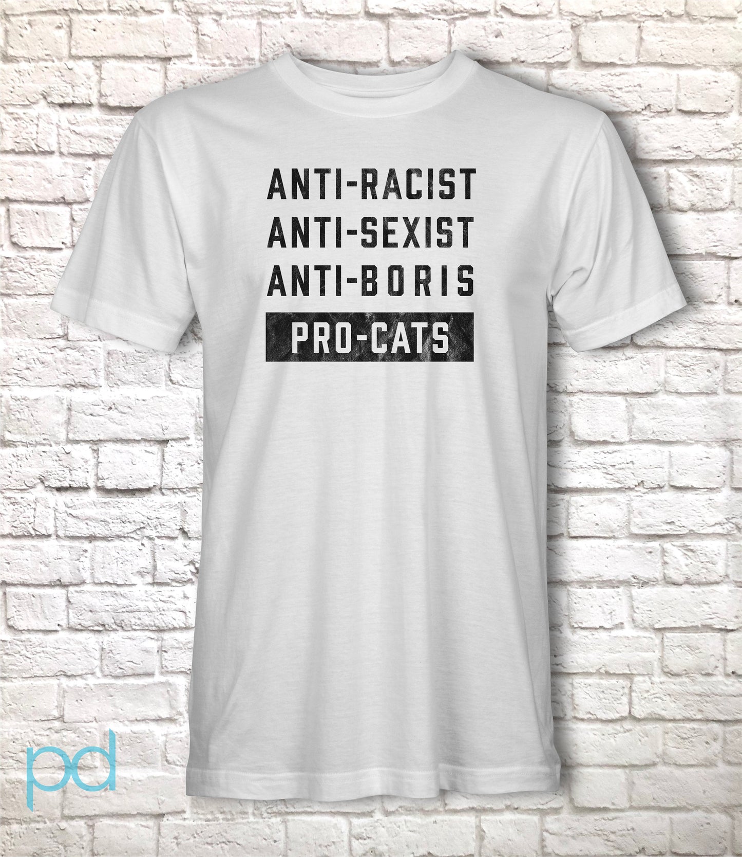 Anti-Boris T-Shirt, Cat Lover Johnson Tory Failure Tee Shirt, Tories & Conservative Epic Fail, Unisex Short Sleeve Graphic Print Top