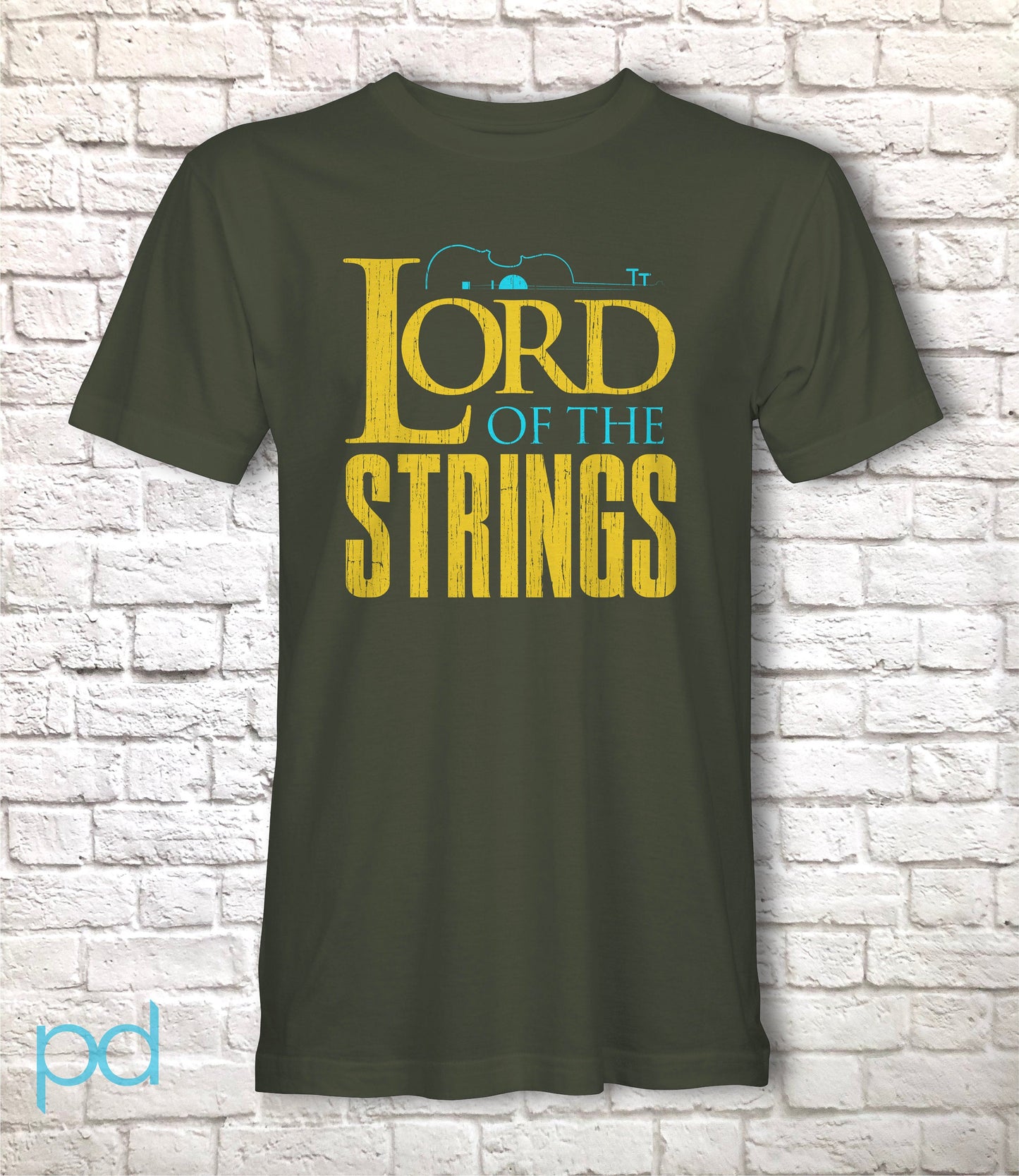 Funny Violin T-Shirt, Violinist Fiddle Player Gift Idea Tee Shirt Top, Lord Of The Strings Parody Spoof