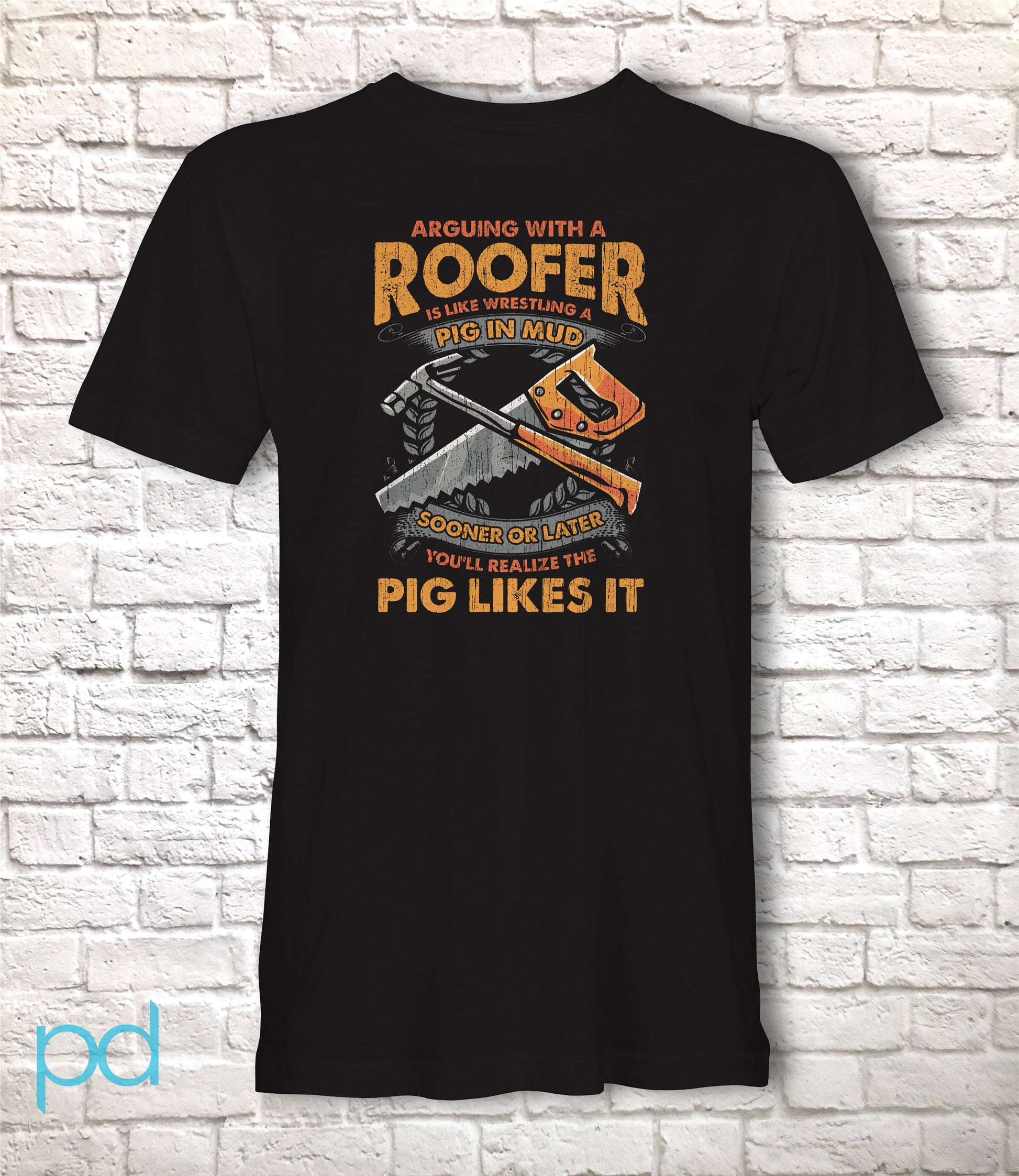 Funny Roofer Gift T-Shirt, Funny Roofer T Shirt Pun Gift Idea, Humorous Roofing Tee Shirt T Top