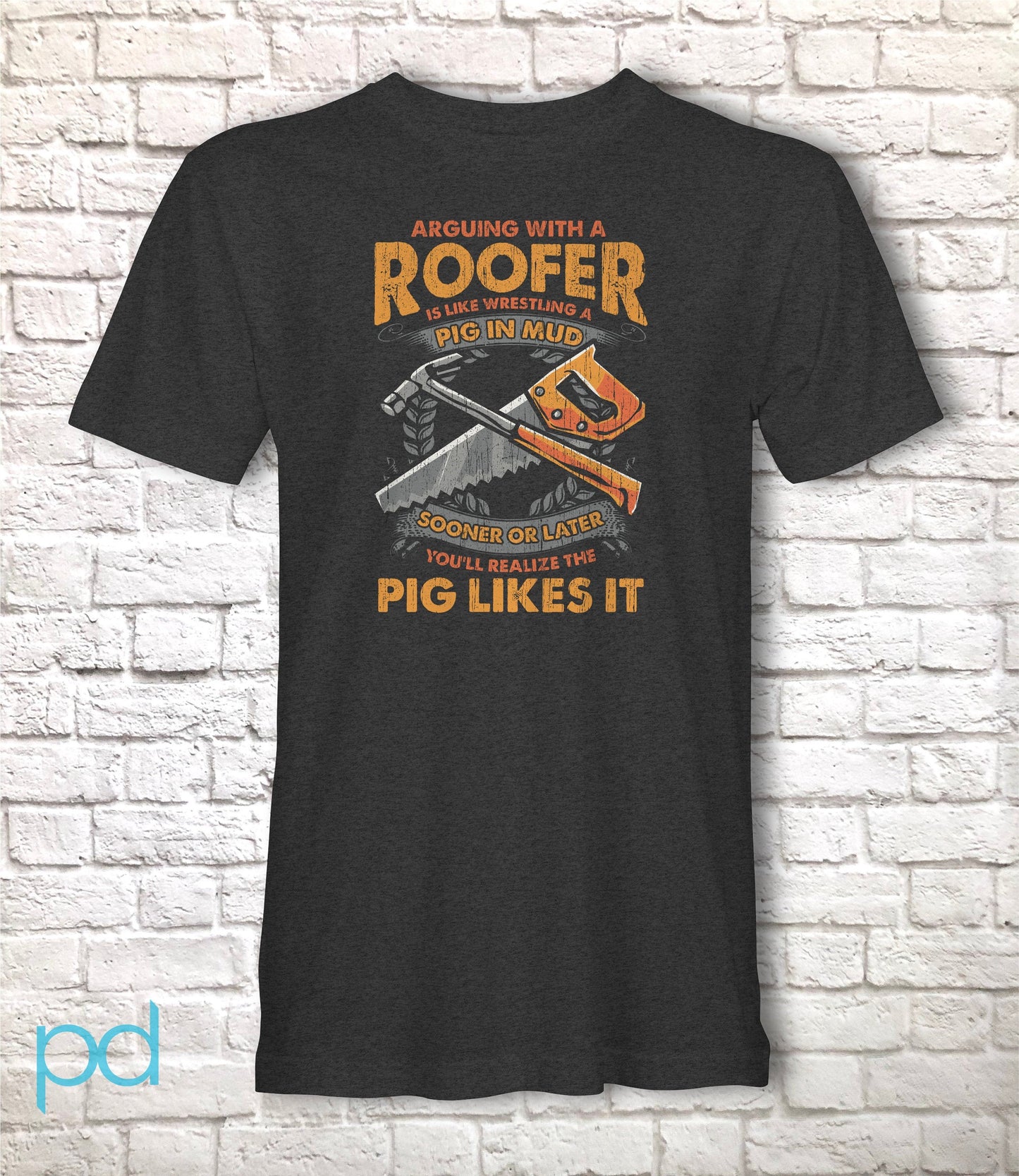 Funny Roofer Gift T-Shirt, Funny Roofer T Shirt Pun Gift Idea, Humorous Roofing Tee Shirt T Top