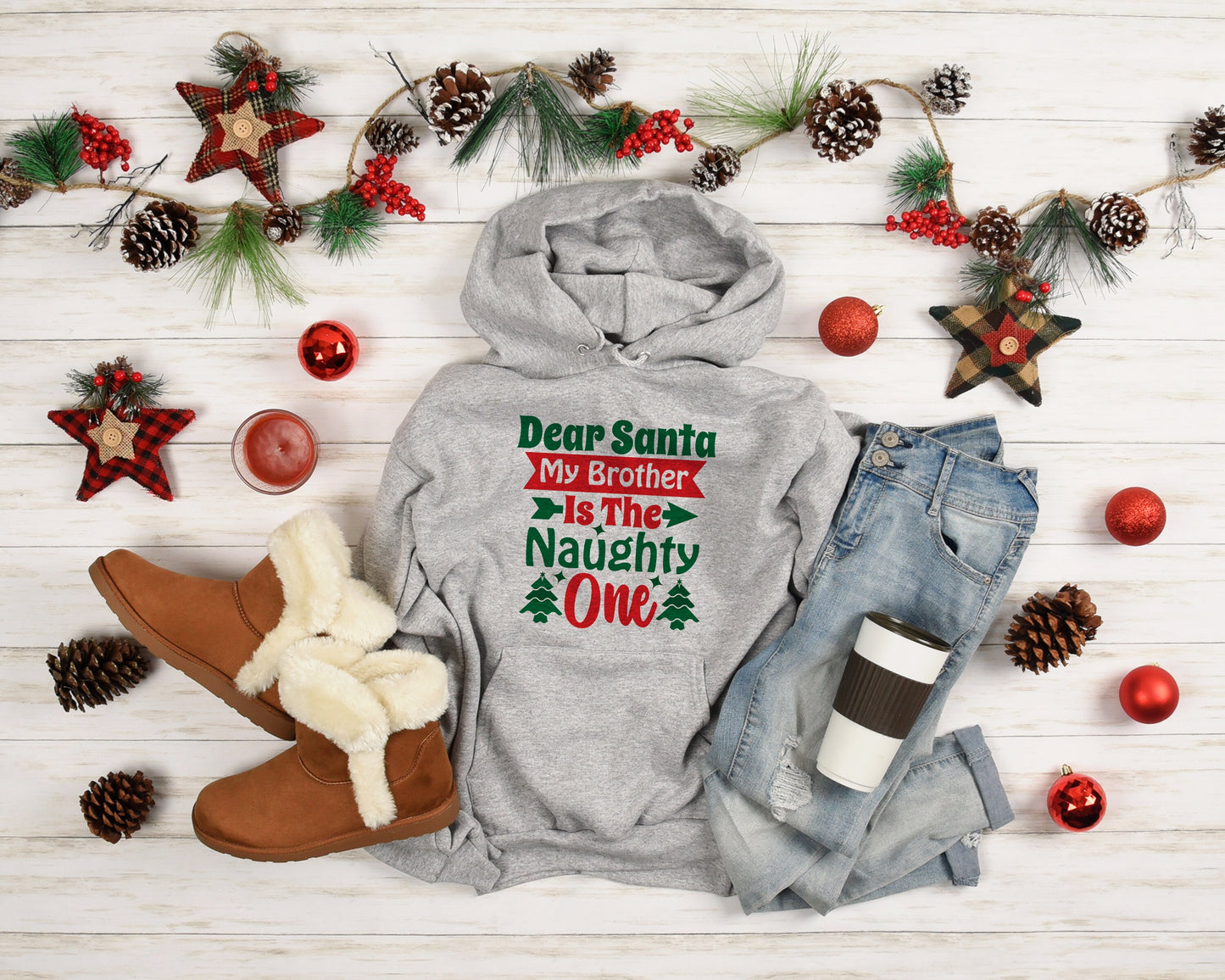 Funny Christmas T Shirt, Dear Santa Letter, Naughty or Nice list