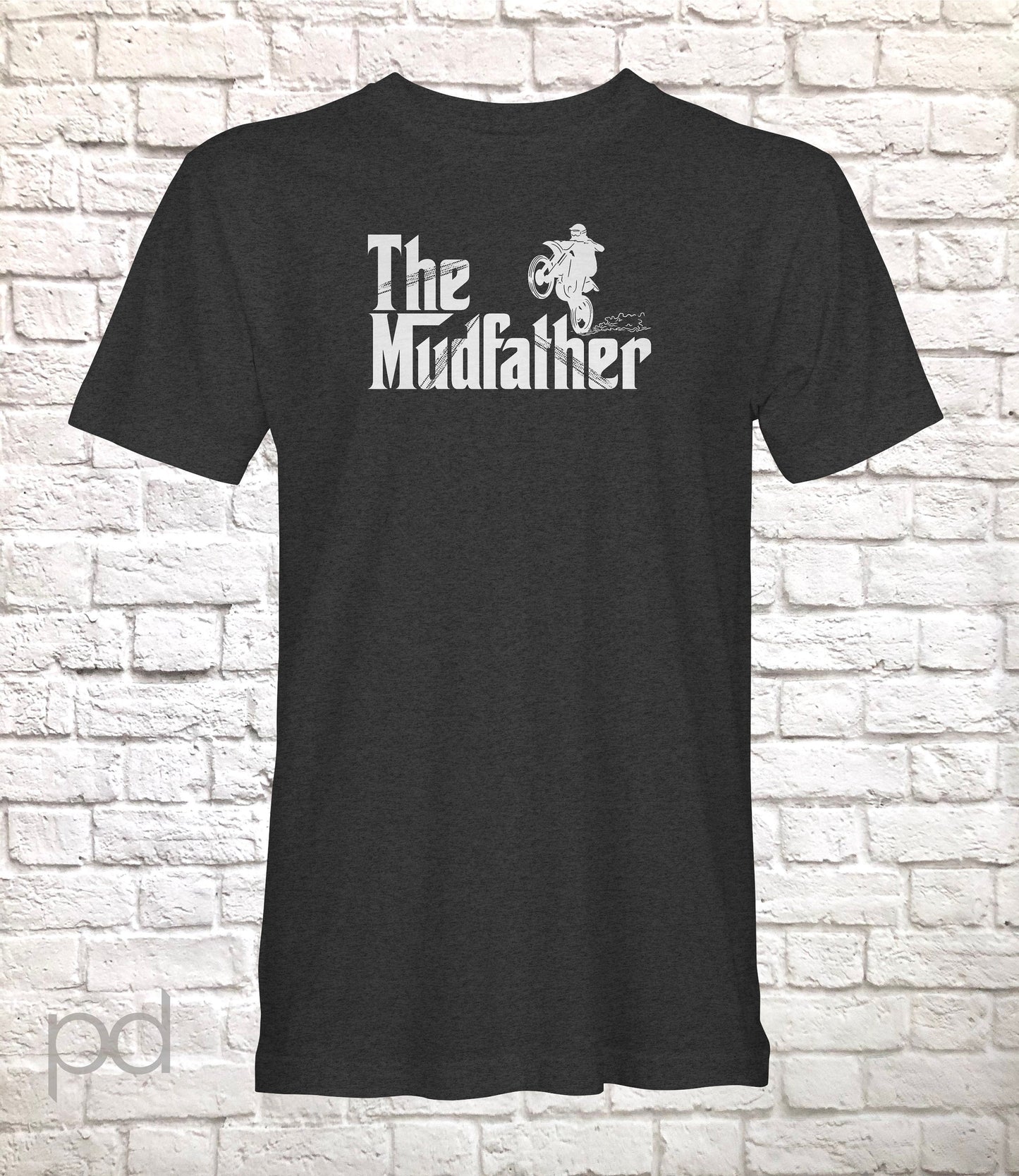 Motocross T-Shirt, Parody The Mudfather Gift Idea, Humorous Dirt Bike Motorcross Tee Shirt T Top