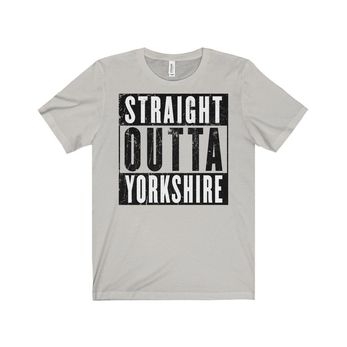 Straight Outta Yorkshire Funny Compton NWA Style Unisex Jersey Short Sleeve Tee