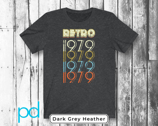 42nd Birthday Gift &#39;Retro 1979&#39; T Shirt for Men or Women Unisex Short Sleeve