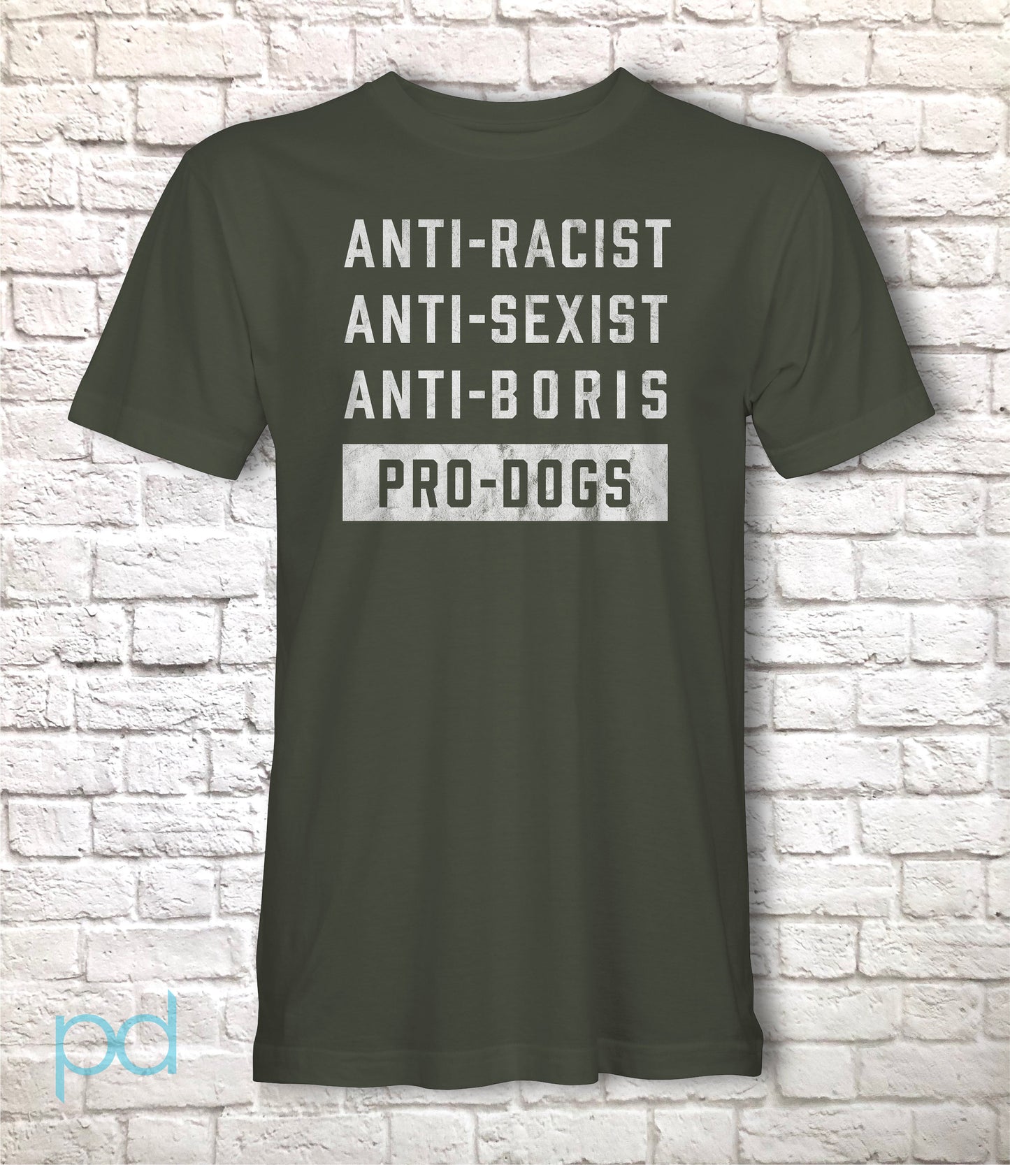 Anti-Boris T-Shirt, Dog Lover Johnson Tory Failure Tee Shirt, Tories & Conservative Epic Fail, Unisex Short Sleeve Graphic Print Top