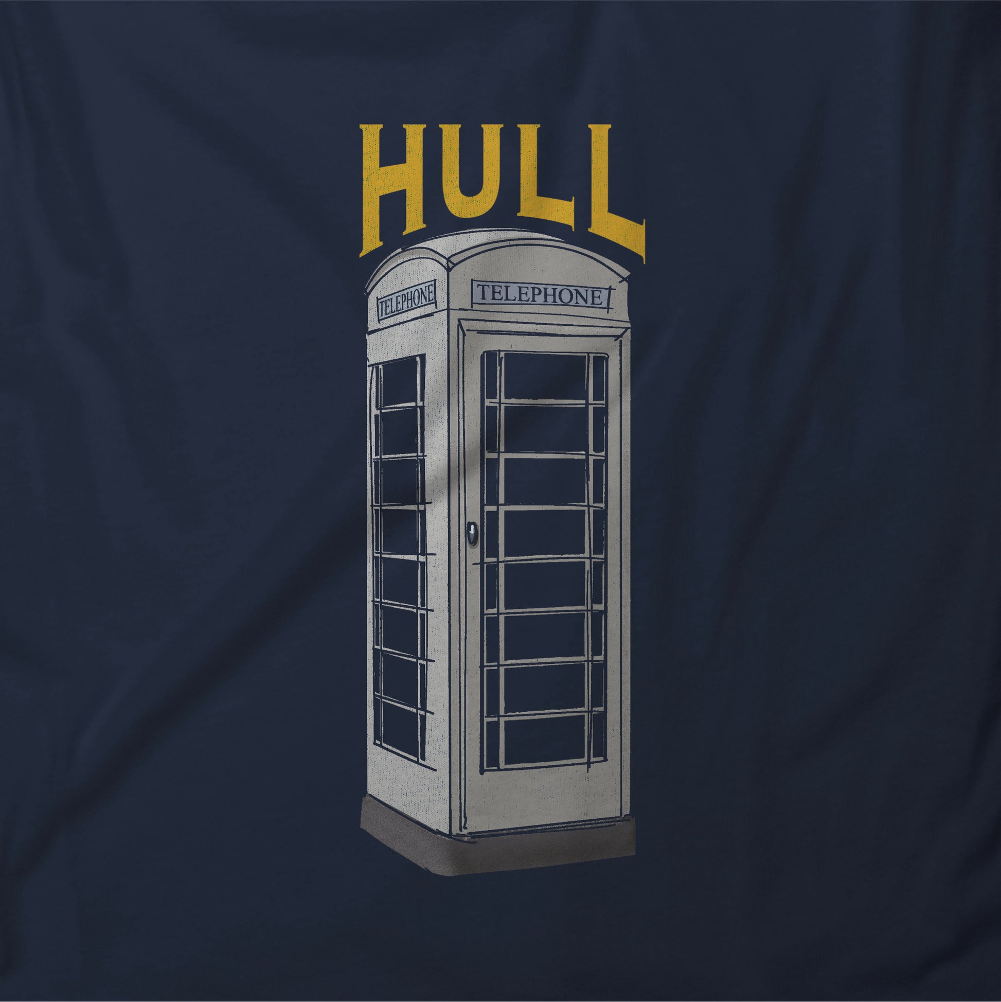 Hull T-Shirt, Cream Phone Box Tee, Kingston Upon Hull Unisex Short Sleeve Graphic Print Top, Hull City of Culture 2017