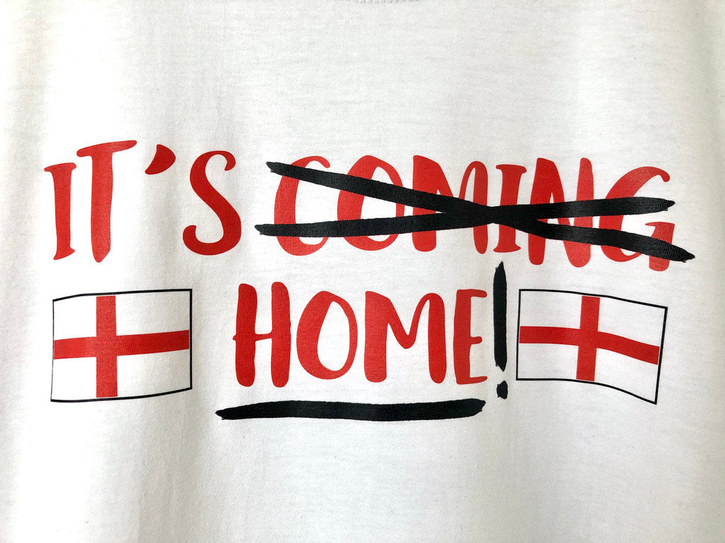 Its Coming Home T Shirt, England Football T-Shirt, It's Coming Home Tee Shirt Top For Men or Women