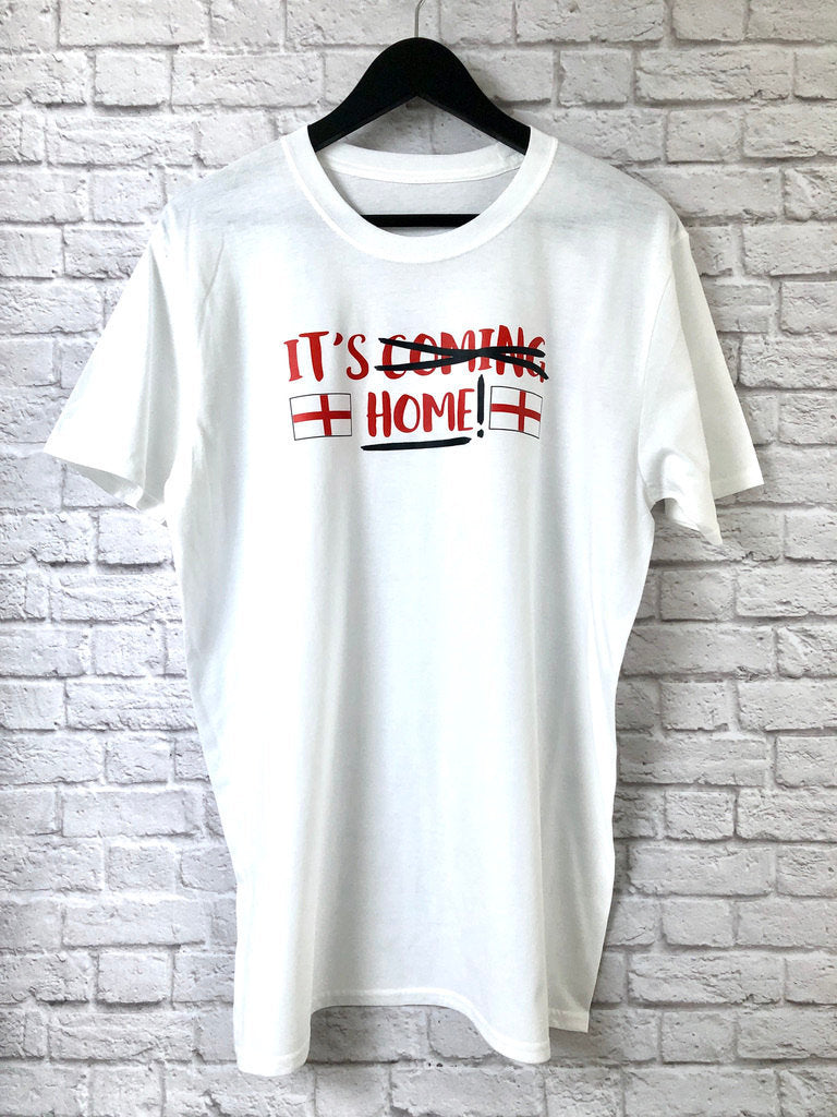 Its Coming Home T Shirt, England Football T-Shirt, It's Coming Home Tee Shirt Top For Men or Women