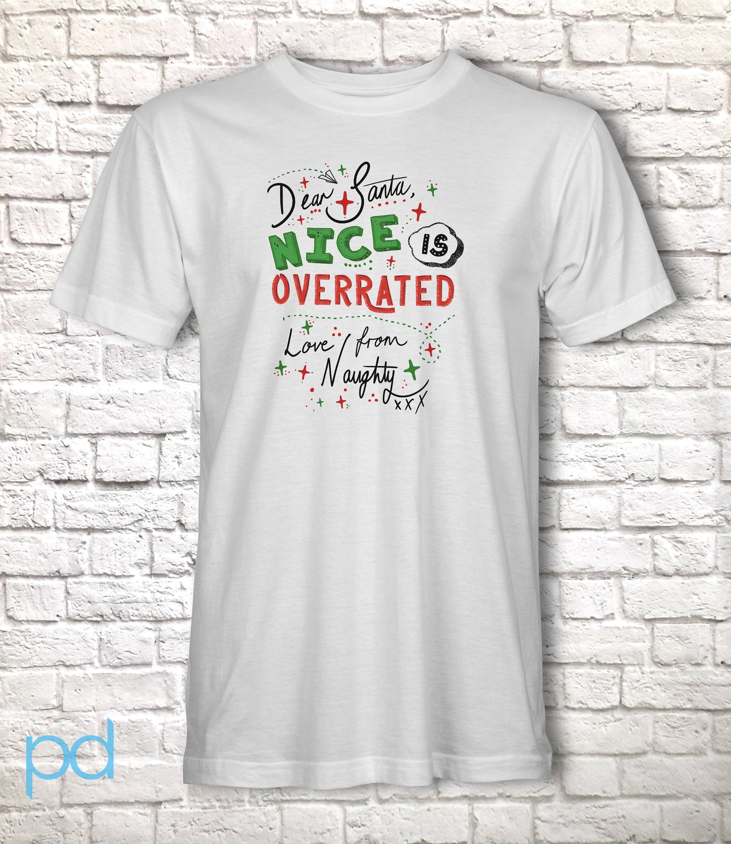 Funny Christmas T Shirt, Dear Santa Letter, Naughty or Nice list