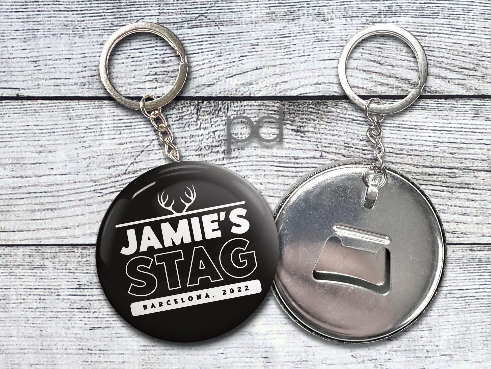 Stag Party Bottle Opener Fridge Magnet, Bachelor Stag Do Keyring Bottle Opener Button Badge, Custom Stag Gifts