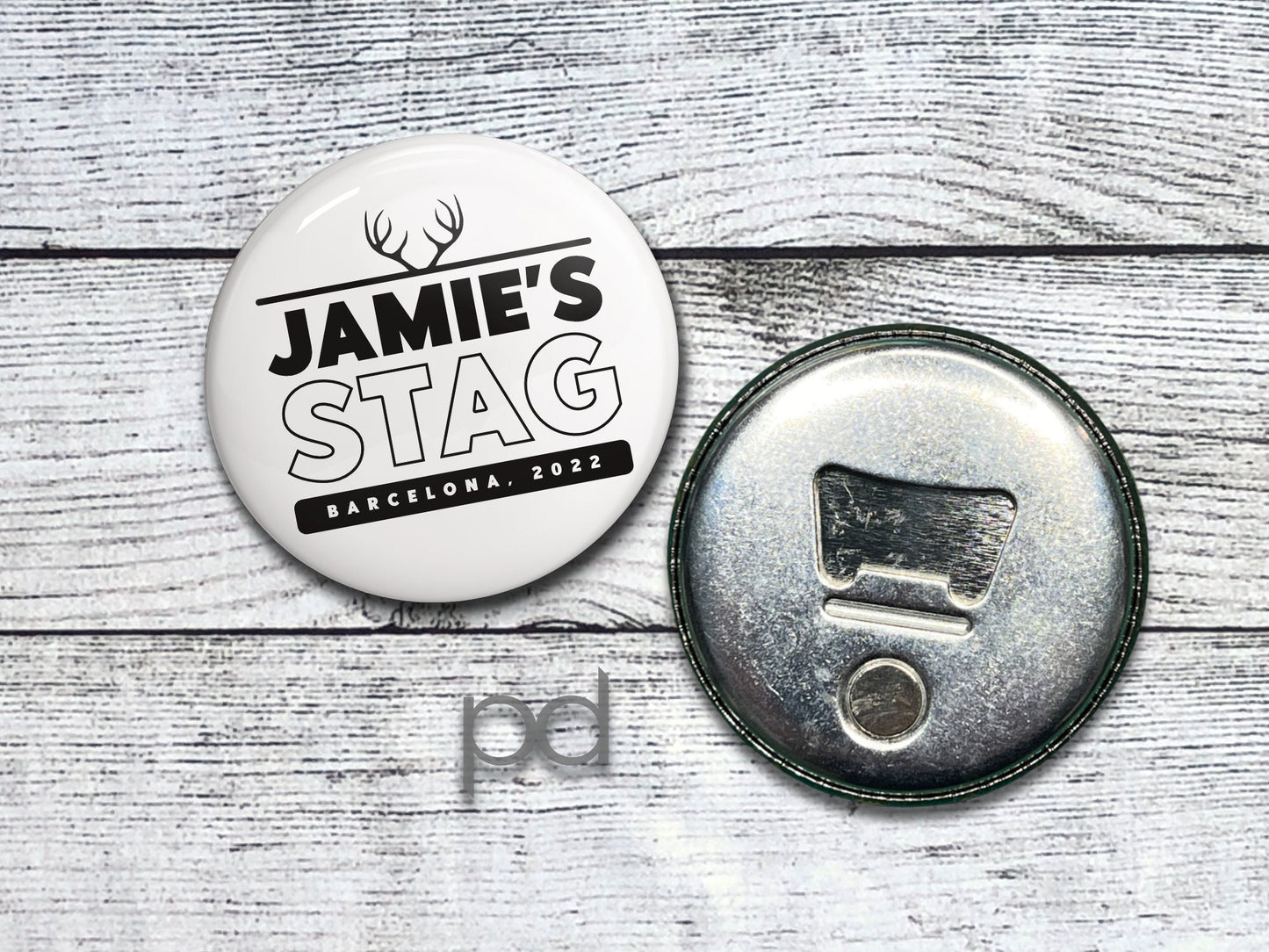 Stag Party Bottle Opener Fridge Magnet, Bachelor Stag Do Keyring Bottle Opener Button Badge, Custom Stag Gifts