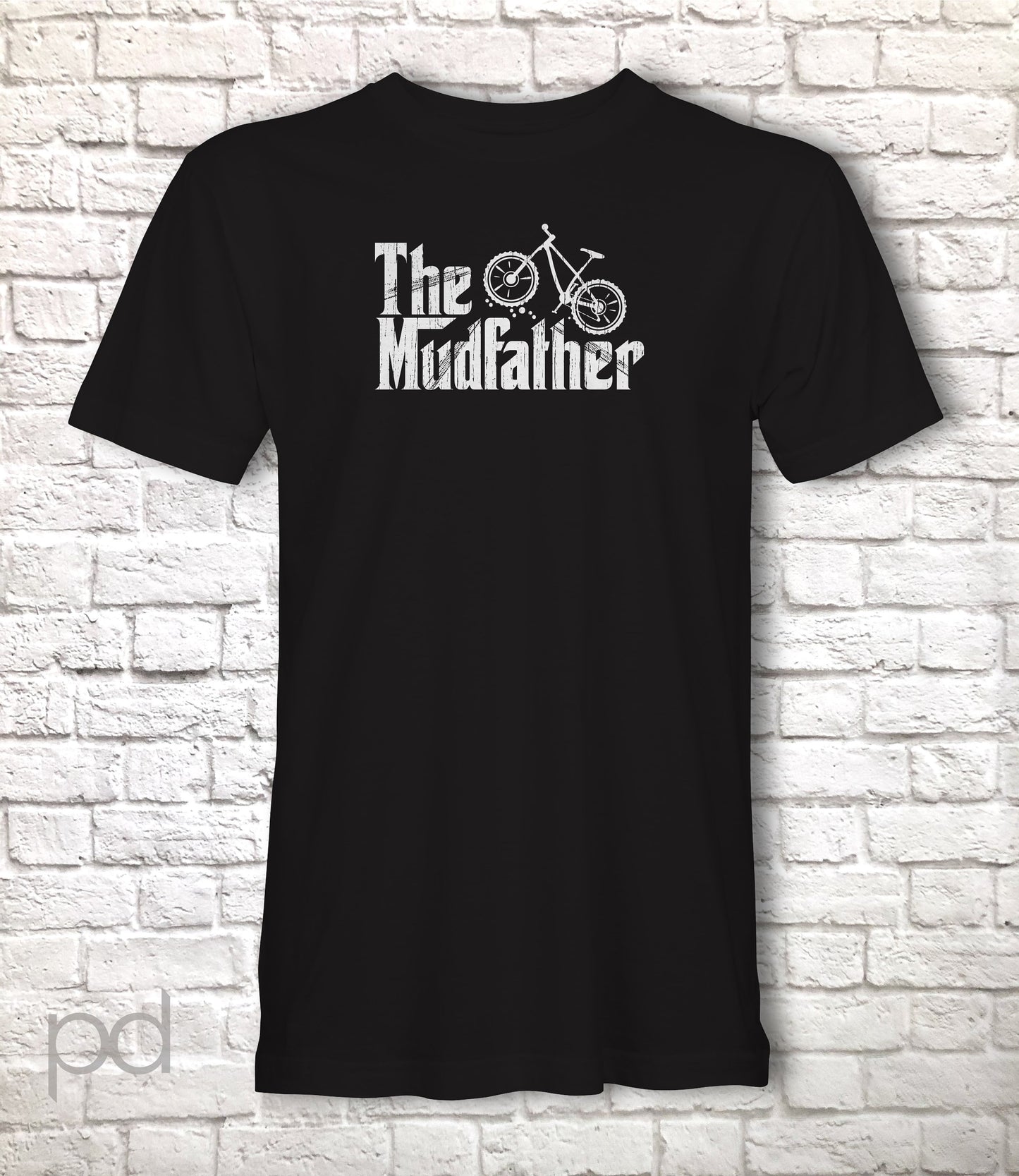 Funny Mountain Biker T-Shirt, Parody The Mudfather Gift Idea, Humorous MTB Downhill Tee Shirt T Top